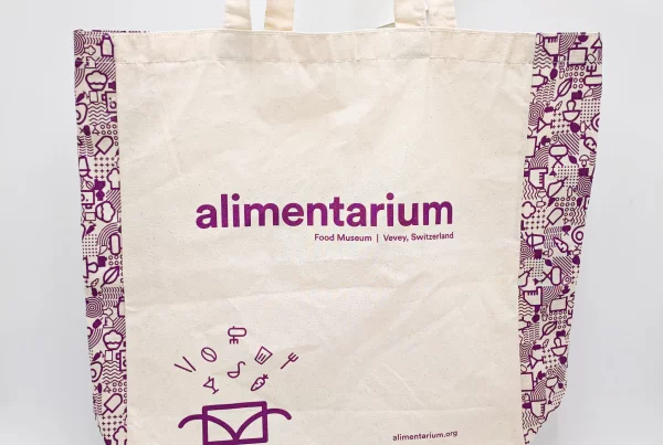 Sac en coton BIO 150 g sur mesure pour le Musée Alimentarium