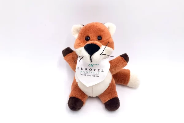 Peluche renard publicitaire personnalisée Eurotel Montreux