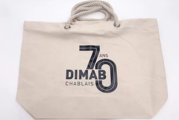 Grand sac en coton 20g personnalisé en sérigraphie